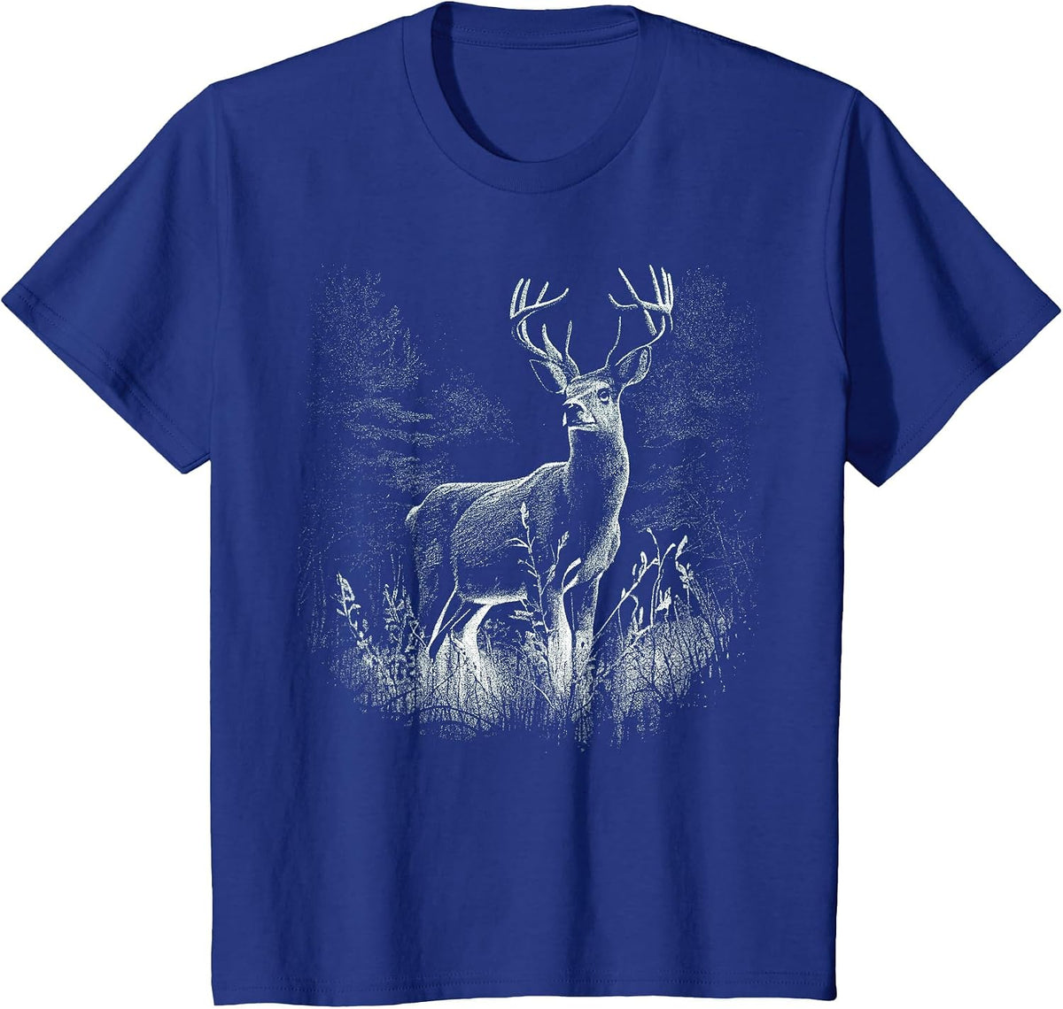 Deer Forest Nature Lover Stag Hunting Hunter T-Shirt - Royal Blue