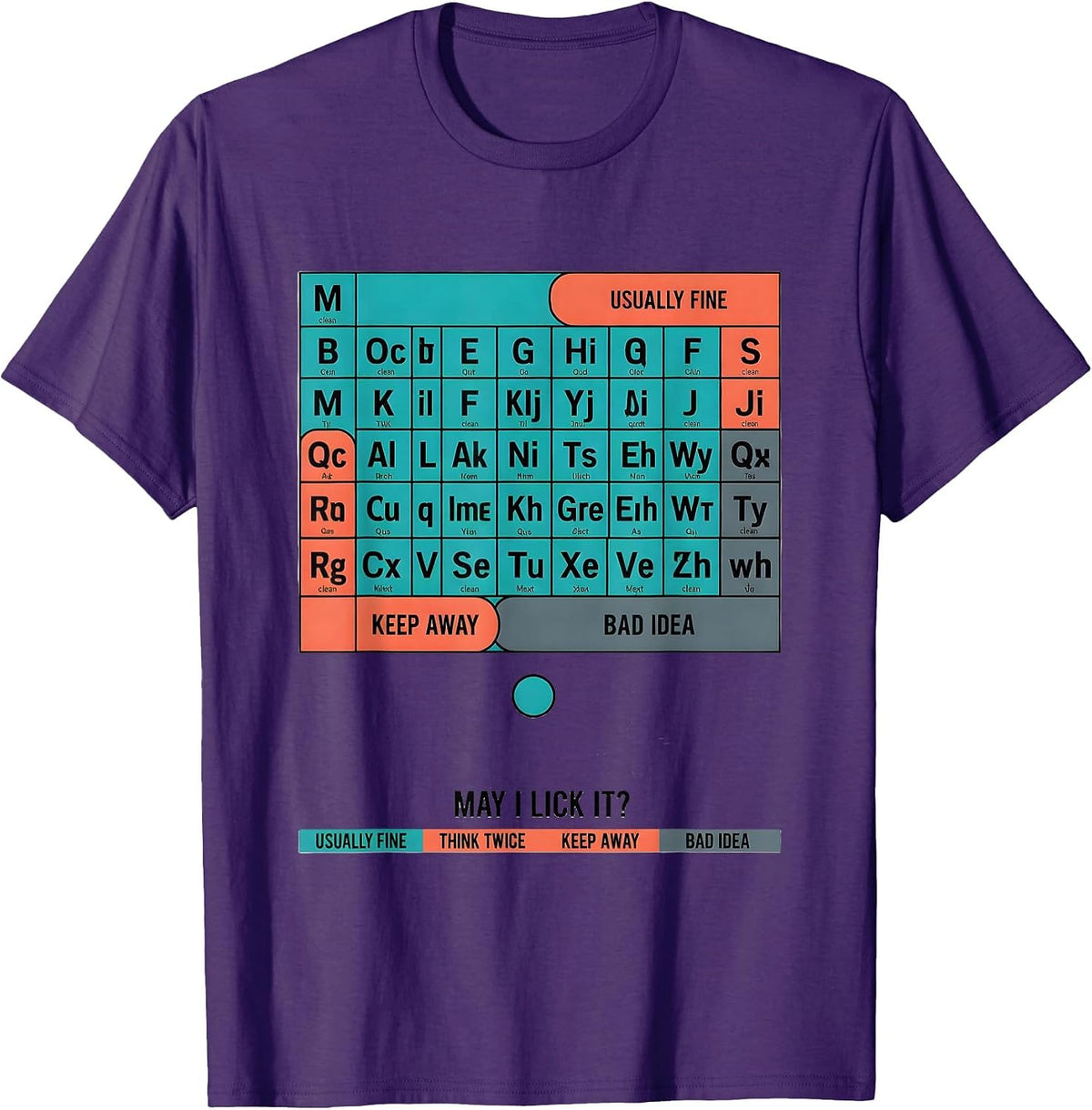Men's May I Lick It Periodic Table Funny Science Teacher Gift T-Shirt - Purple
