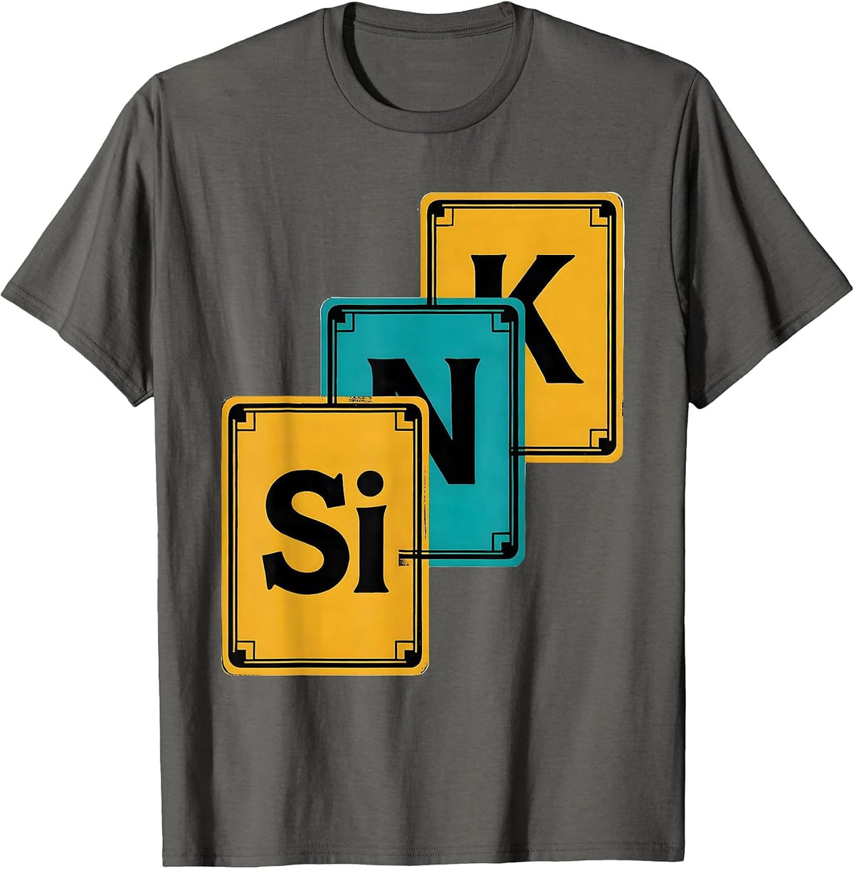 Men's SiNK Funny Chemistry Pun Science Lover Gift T-Shirt - Asphalt Grey