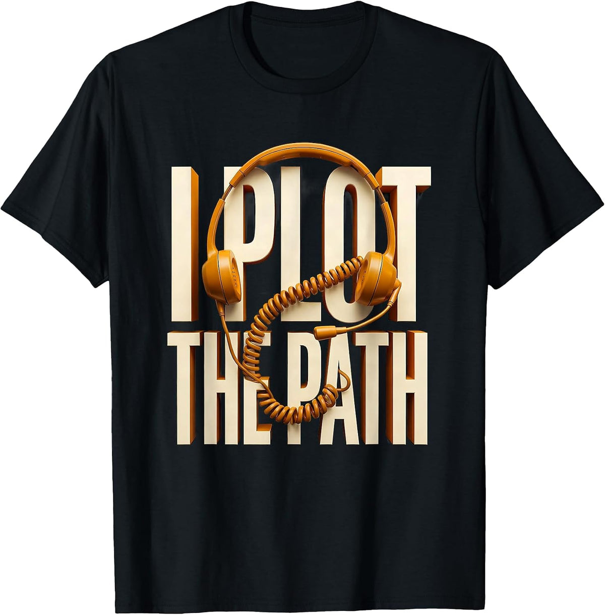 Men's I Plot The Path 911 Dispatcher Thin Yellow Line Emergency T-Shirt - Black