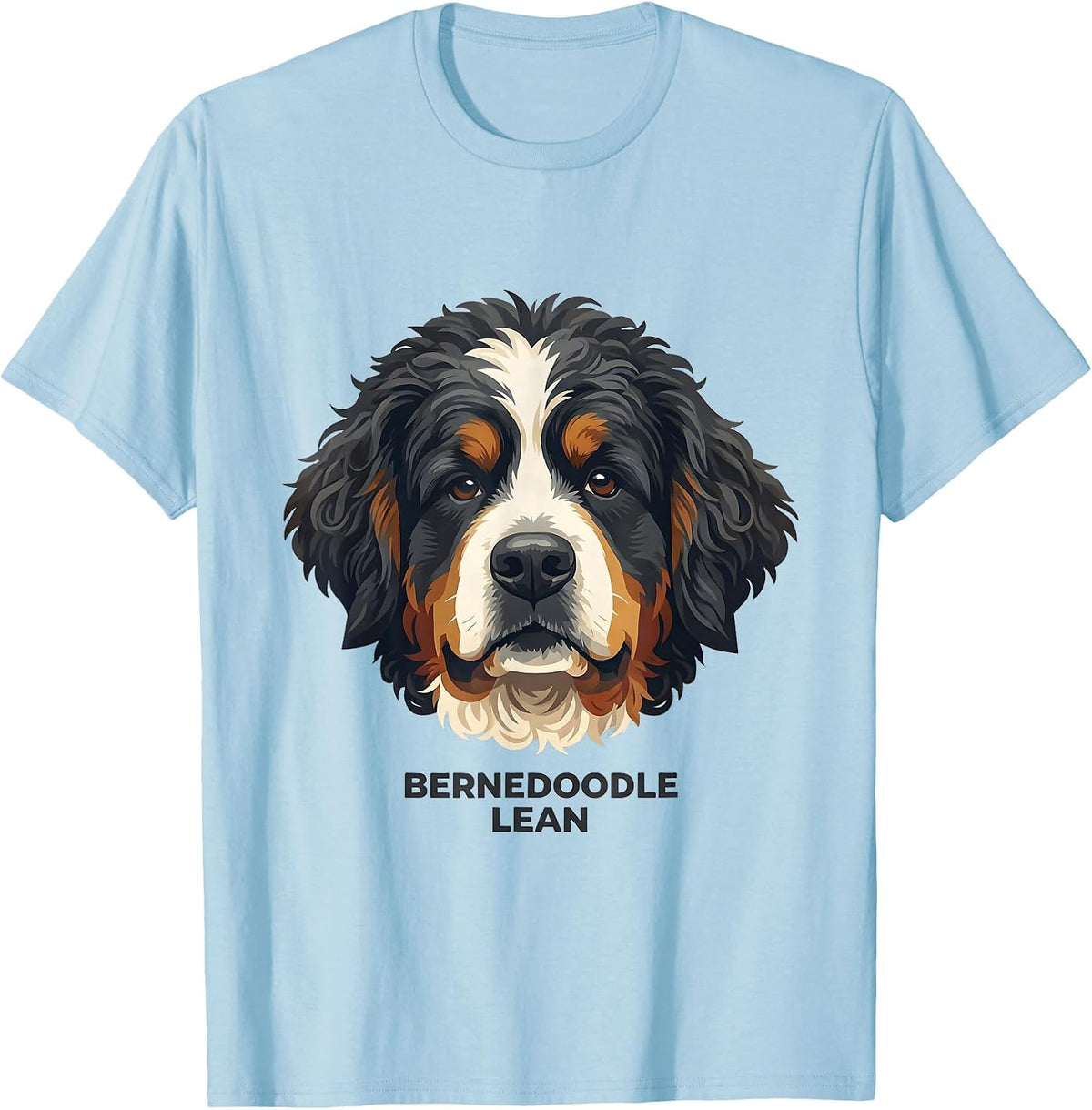 Men's Bernedoodle Lean Funny Bernese Mountain Dog Doodle Owner T-Shirt - Baby Blue