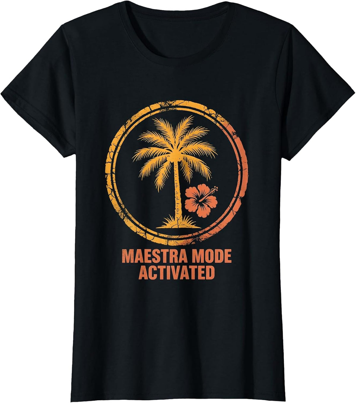 Maestra Mode Activated Spanish Teacher Design T-Shirt - Black