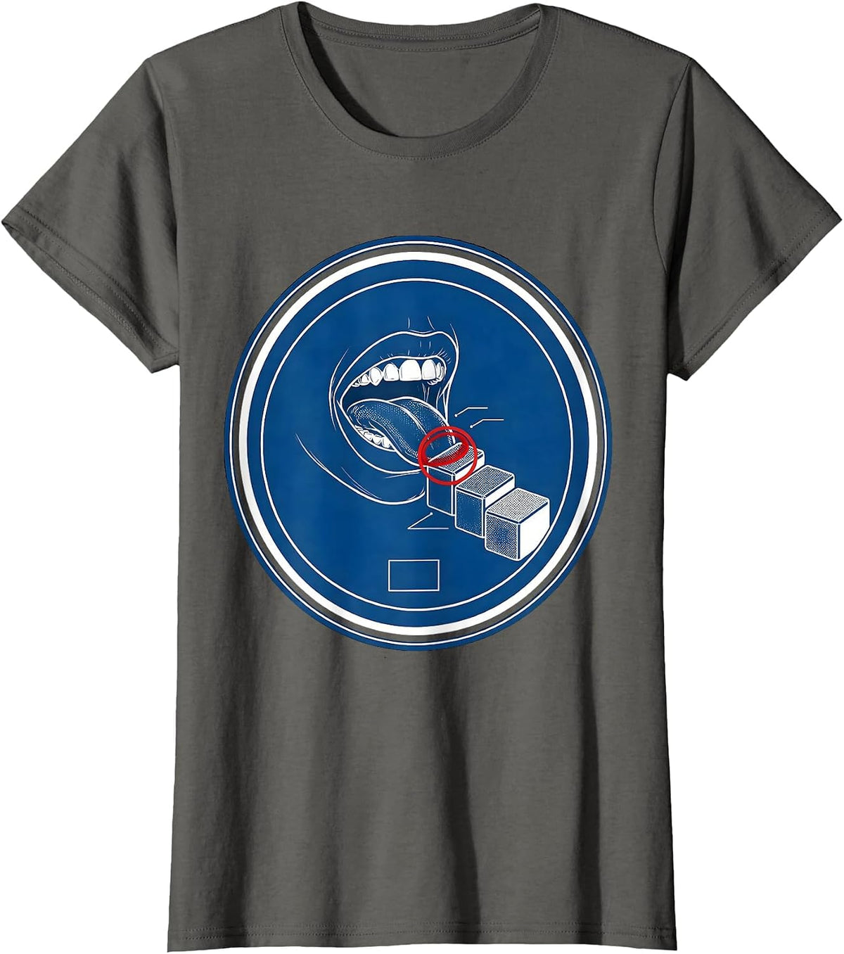 Women's Periodic Table Lick-It Funny Science Teacher Humor T-Shirt - Asphalt Grey