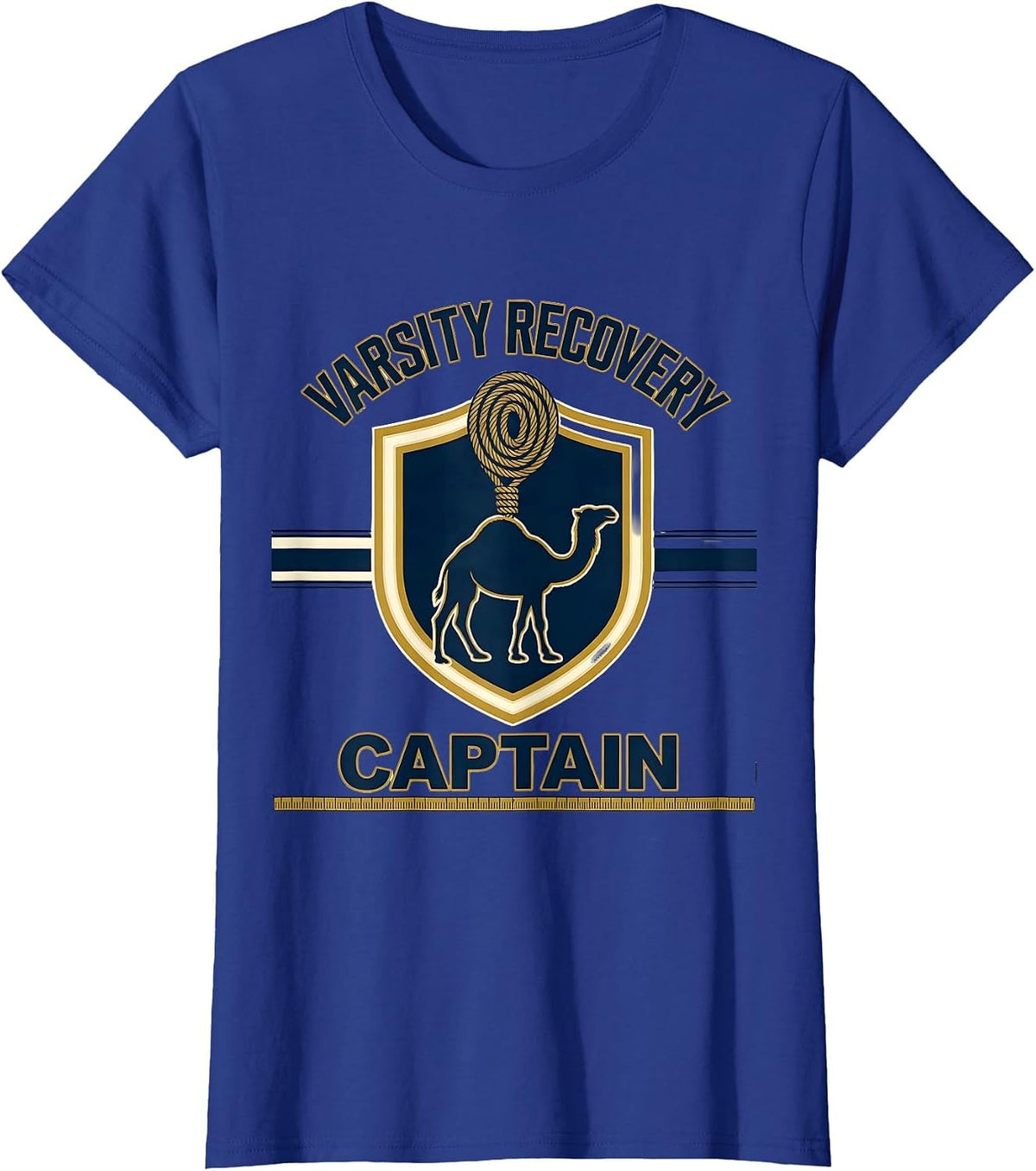 Women's Varsity Recovery Captain Raunchy Tow Truck Humor Camel T-Shirt - Royal Blue