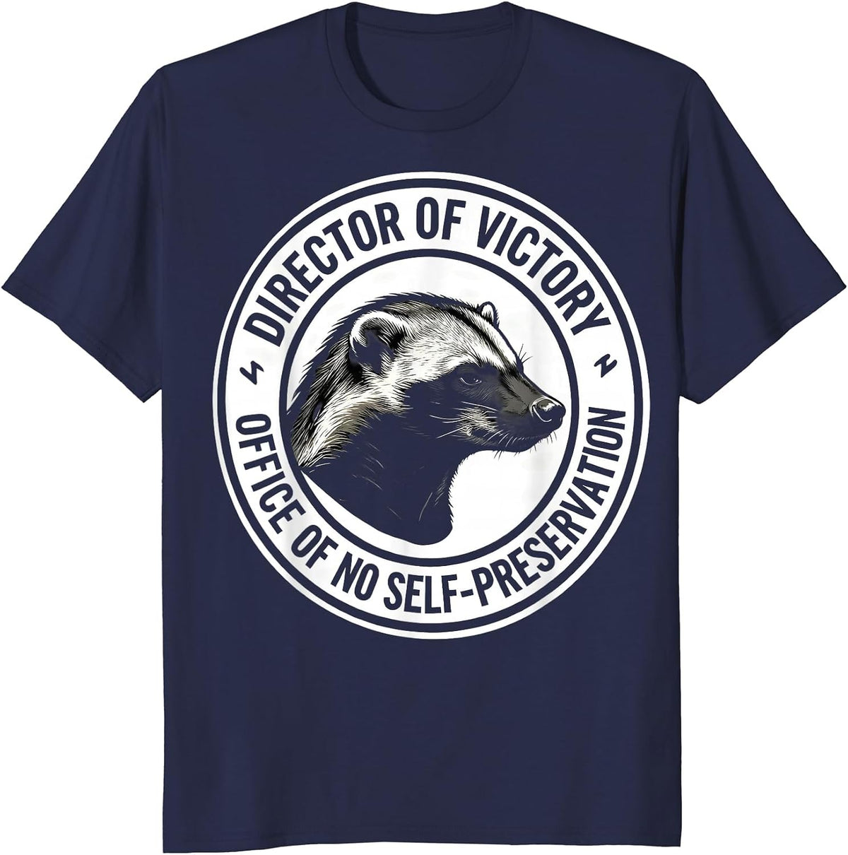 Men's Director Of Victory Office Of No Self-Preservation Funny T-Shirt - Navy Blue