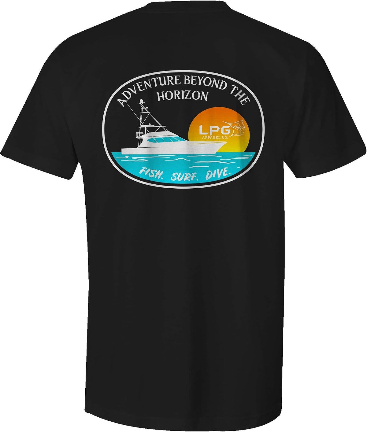 Big Rock Sportfish Premium Cotton Fishing Tee T-Shirt - Black