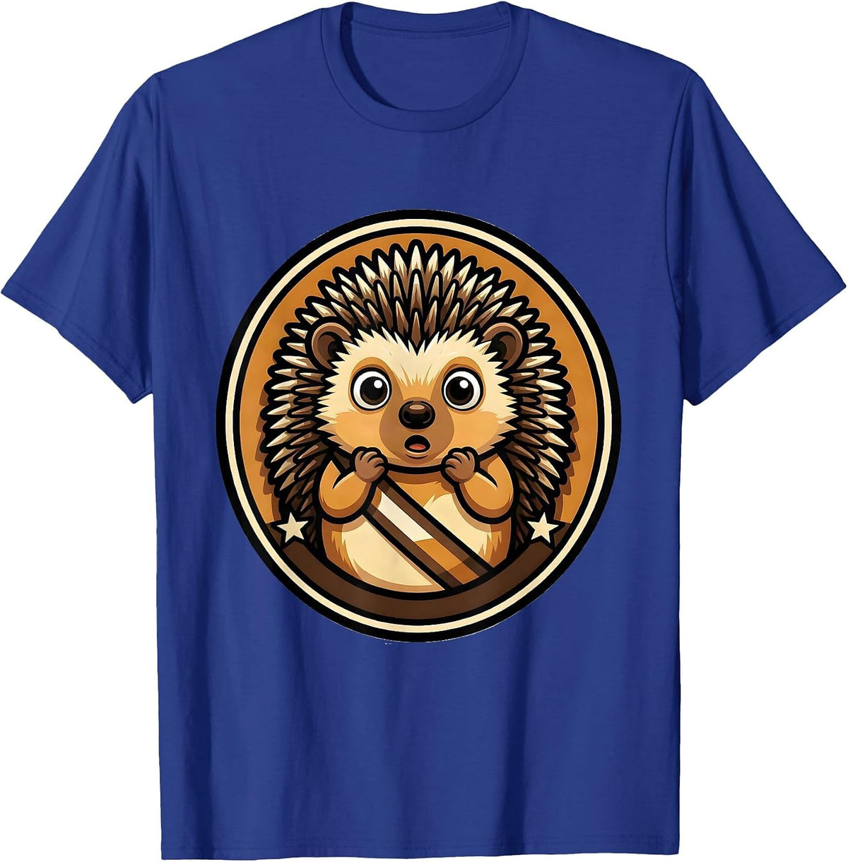 Men's Hedgehog Mascot Cute Animal Lover Humor T-Shirt - Royal Blue