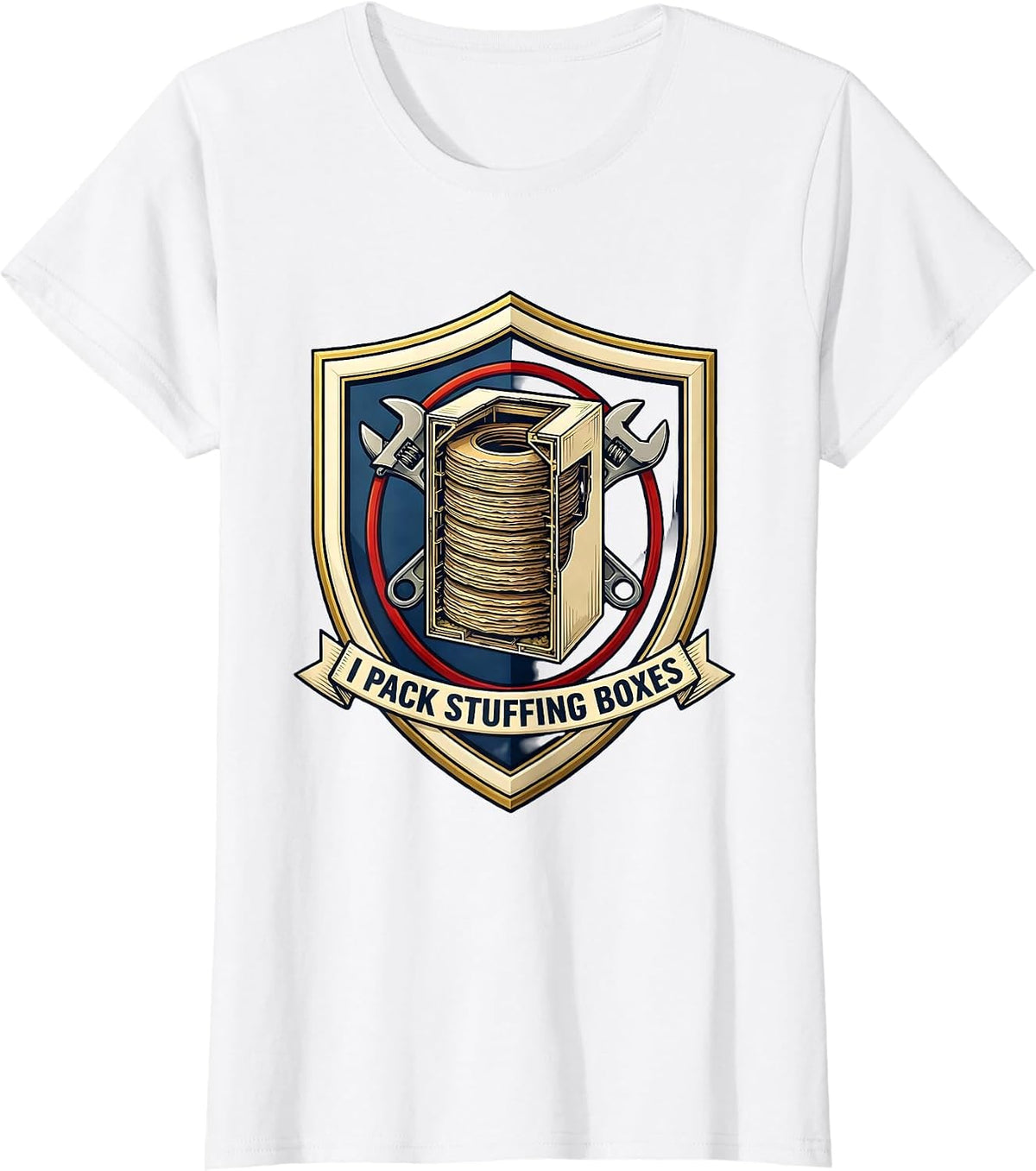 Women's I Pack Stuffing Boxes Funny Plumber Pipefitter Plumbing T-Shirt - White