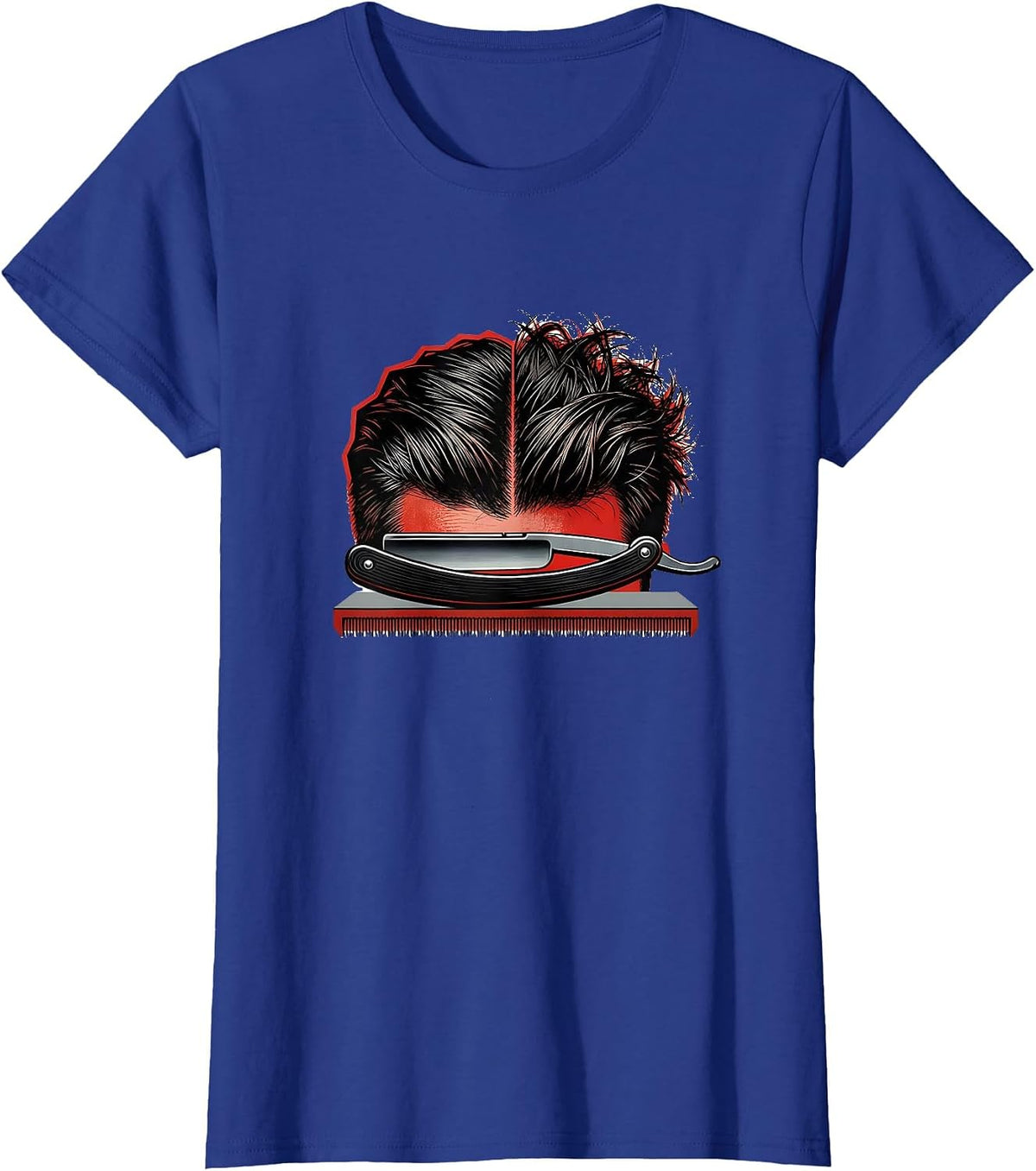 Women's Closed Razor Hairdresser Barber Gift Occupation Humor T-Shirt - Royal Blue