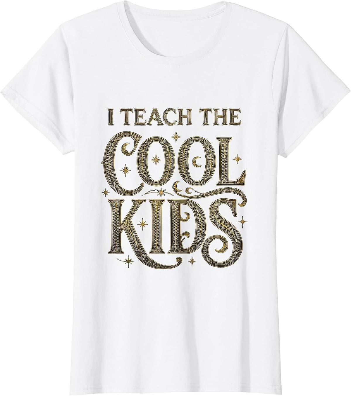 Women's I Teach The Cool Kids 4th Grade Teacher Design T-Shirt - White