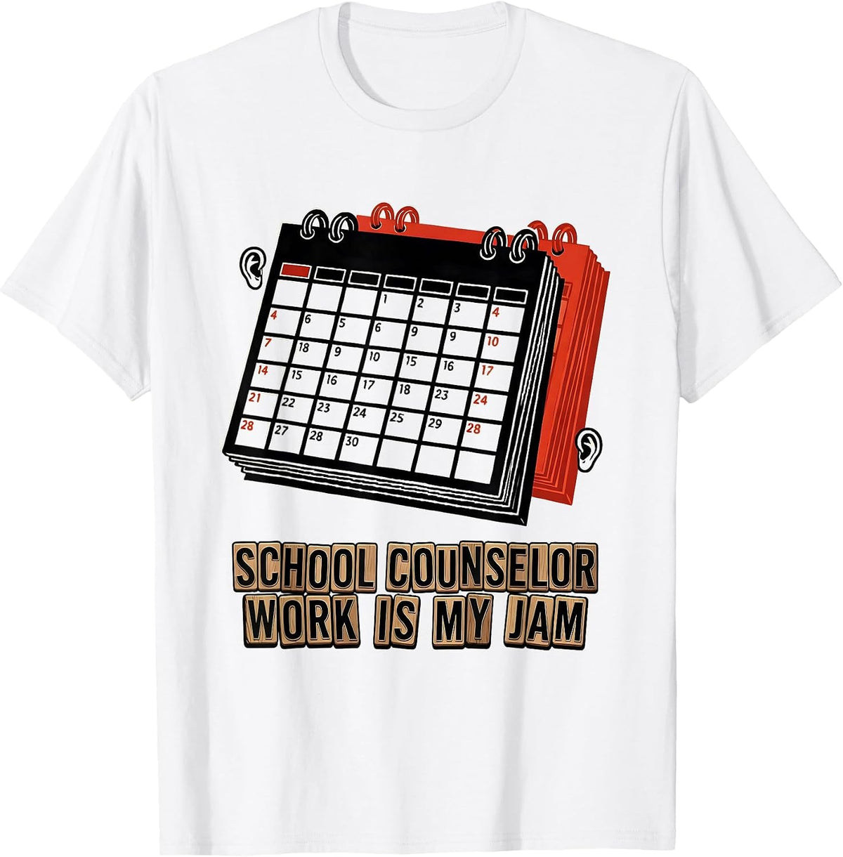 Men's School Counselor Work Is My Jam Funny School Psychologist T-Shirt - White