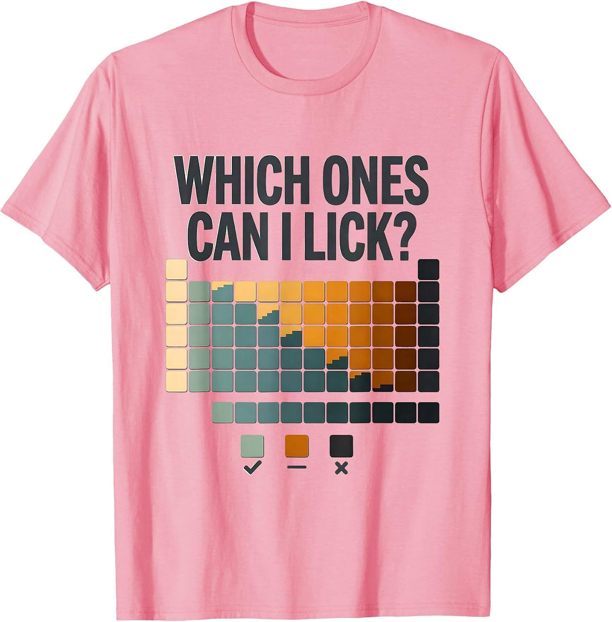 Men's Which Ones Can I Lick Funny Periodic Table Chemistry Teacher T-Shirt - Pink