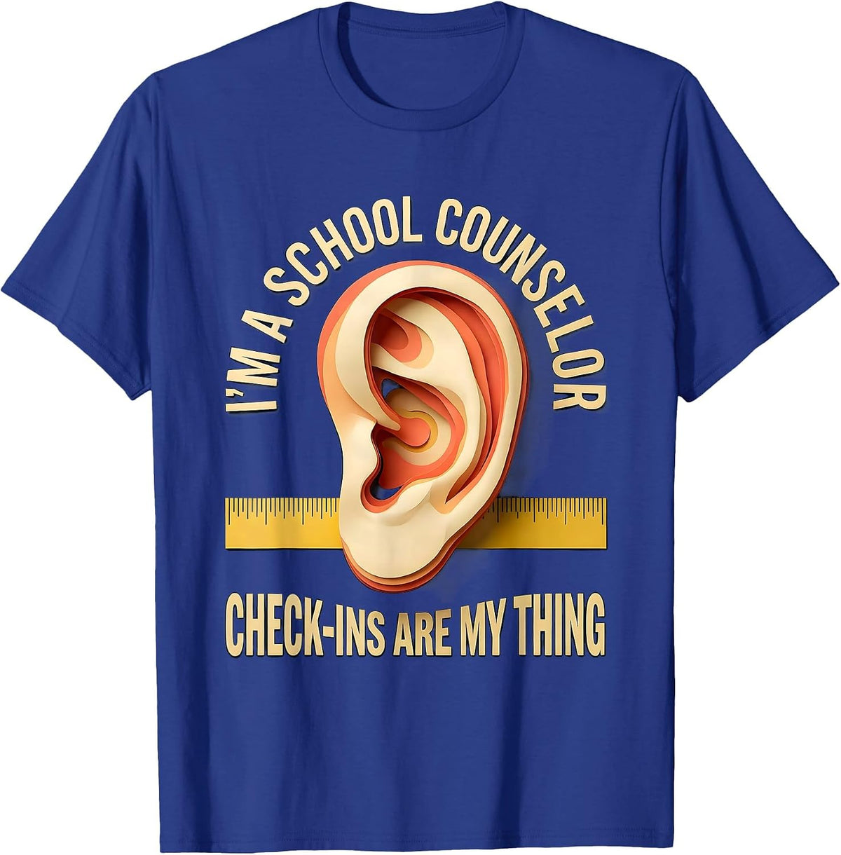 I'm a School Counselor—Check-Ins Are My Thing Funny T-Shirt - Royal Blue