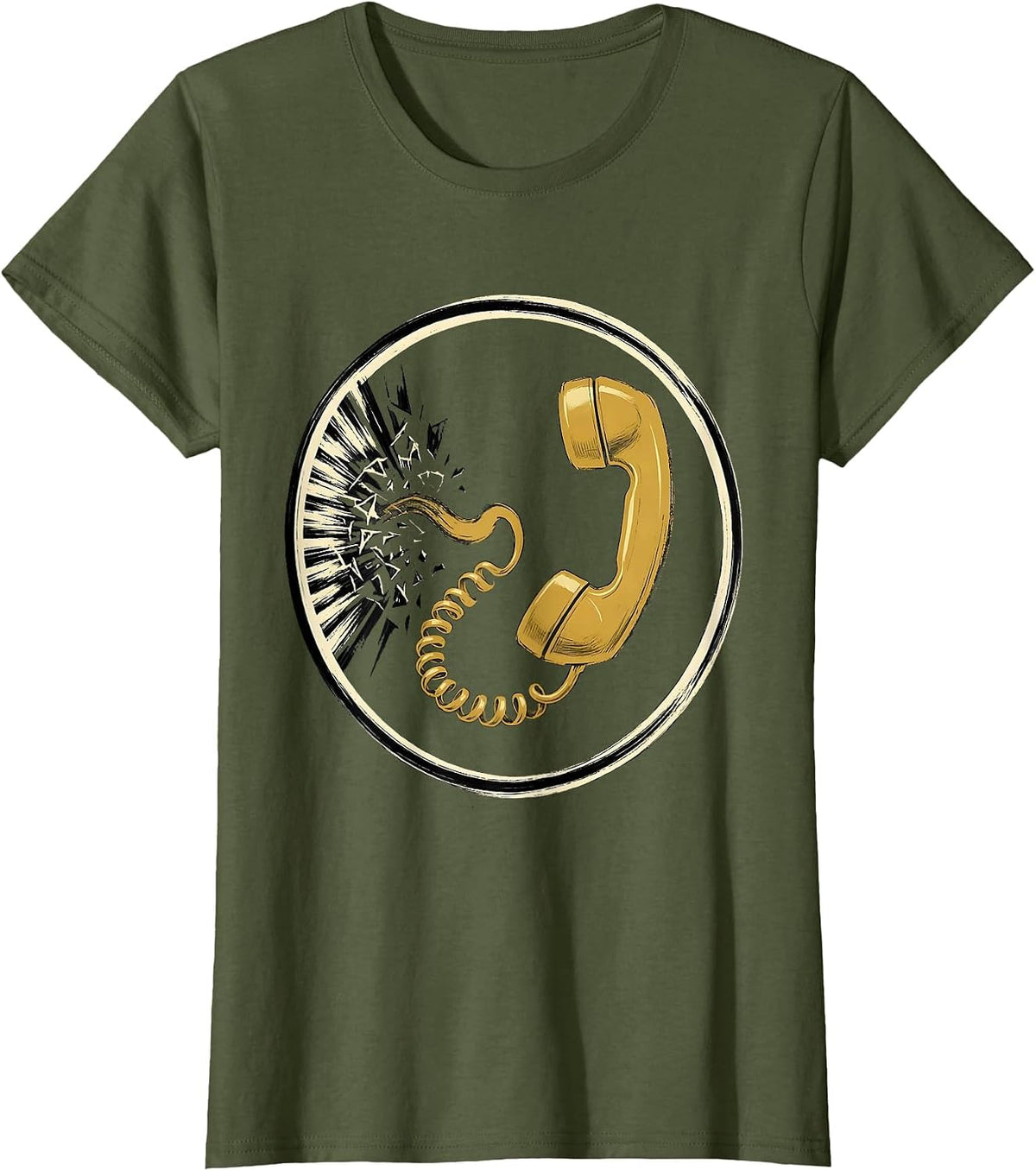 Women's Alarm Ray Dispatcher Tribute Showcard Style T-Shirt - Olive Green