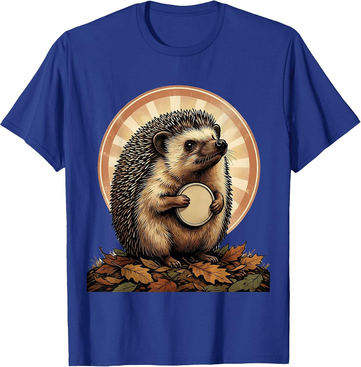 Vintage Hedgehog Cute Animal Lover Gift T-Shirt - Royal Blue