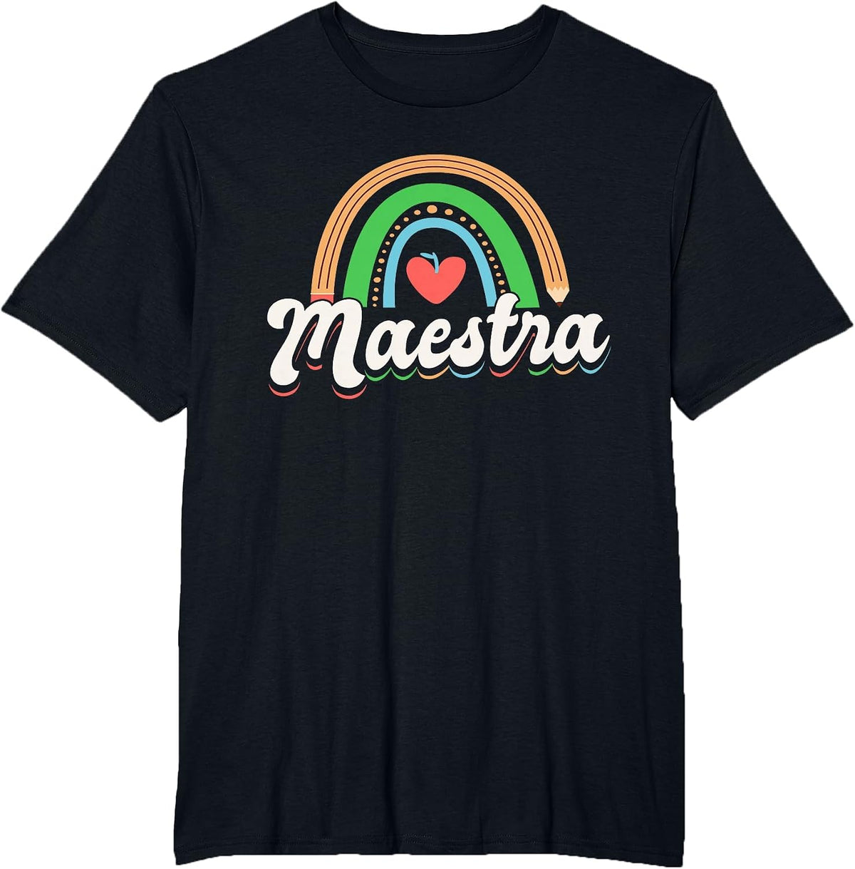 Maestra Spanish Teacher Bilingual T-Shirt - Black
