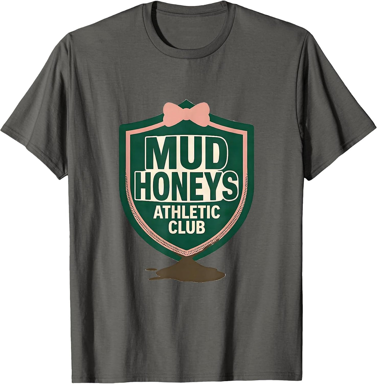 Men's Mud Honeys Athletic Club Funny Mud Run Obstacle Course T-Shirt - Asphalt Grey