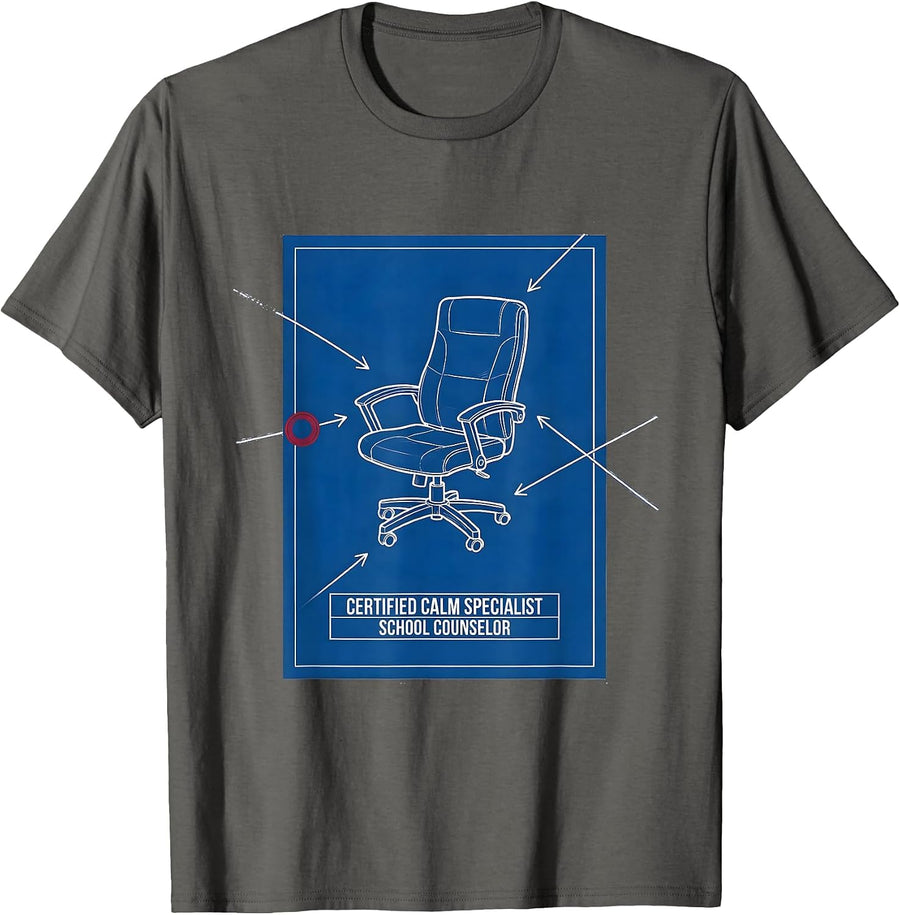 Certified Calm Specialist — School Counselor Technical T-Shirt - Asphalt Grey