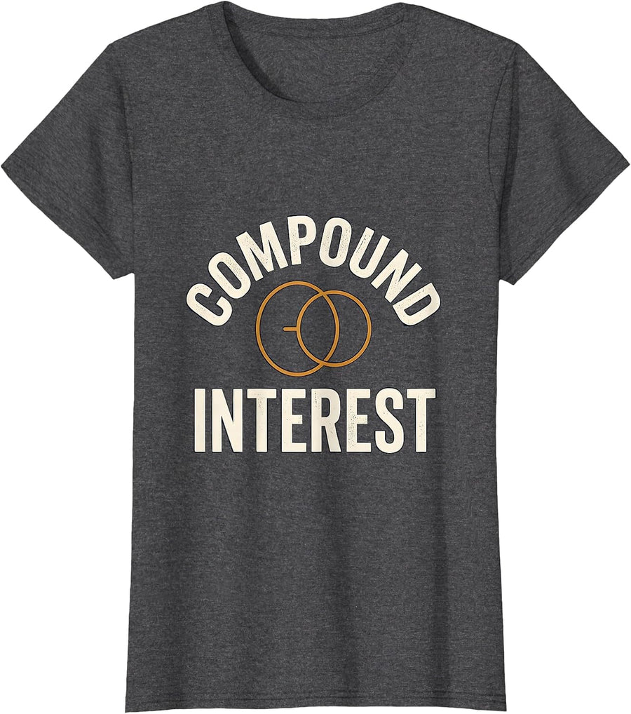 Women's Compound Interest Funny Chemistry Science Lover Gift T-Shirt - Dark Heather Grey