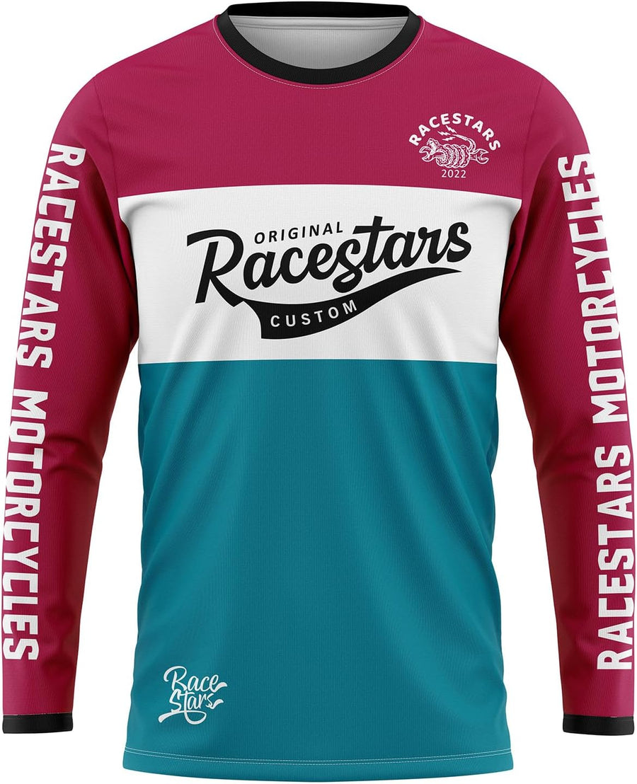 Men Long Sleeve MTB Jersey Breathable Moisture Wicking Mountain Bike Shirt - Rs0029