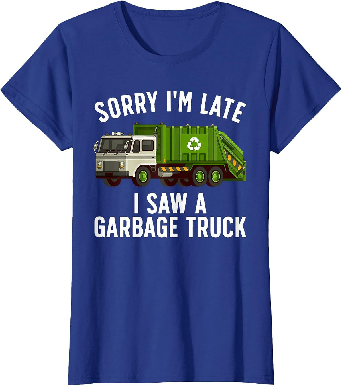 Cool Garbage Truck Art for Men Women Kids Garbage Truck T-Shirt - Royal Blue