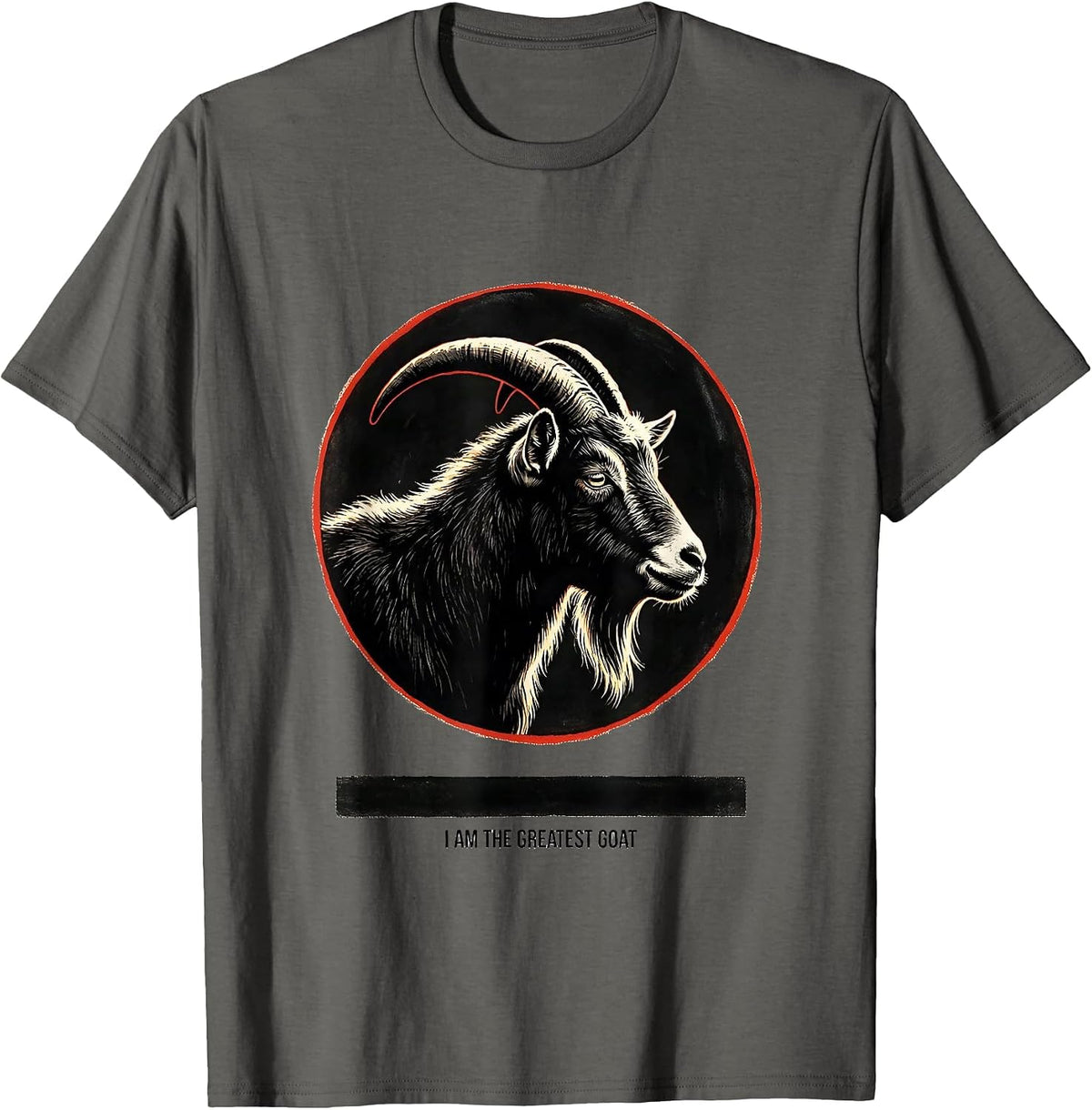 Men's I Am The Greatest Goat Funny Goat Lover Farmer Humor T-Shirt - Asphalt Grey