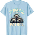 Men's Hedgehog Patrol Sports Funny Absurd Meme Humor T-Shirt - Baby Blue