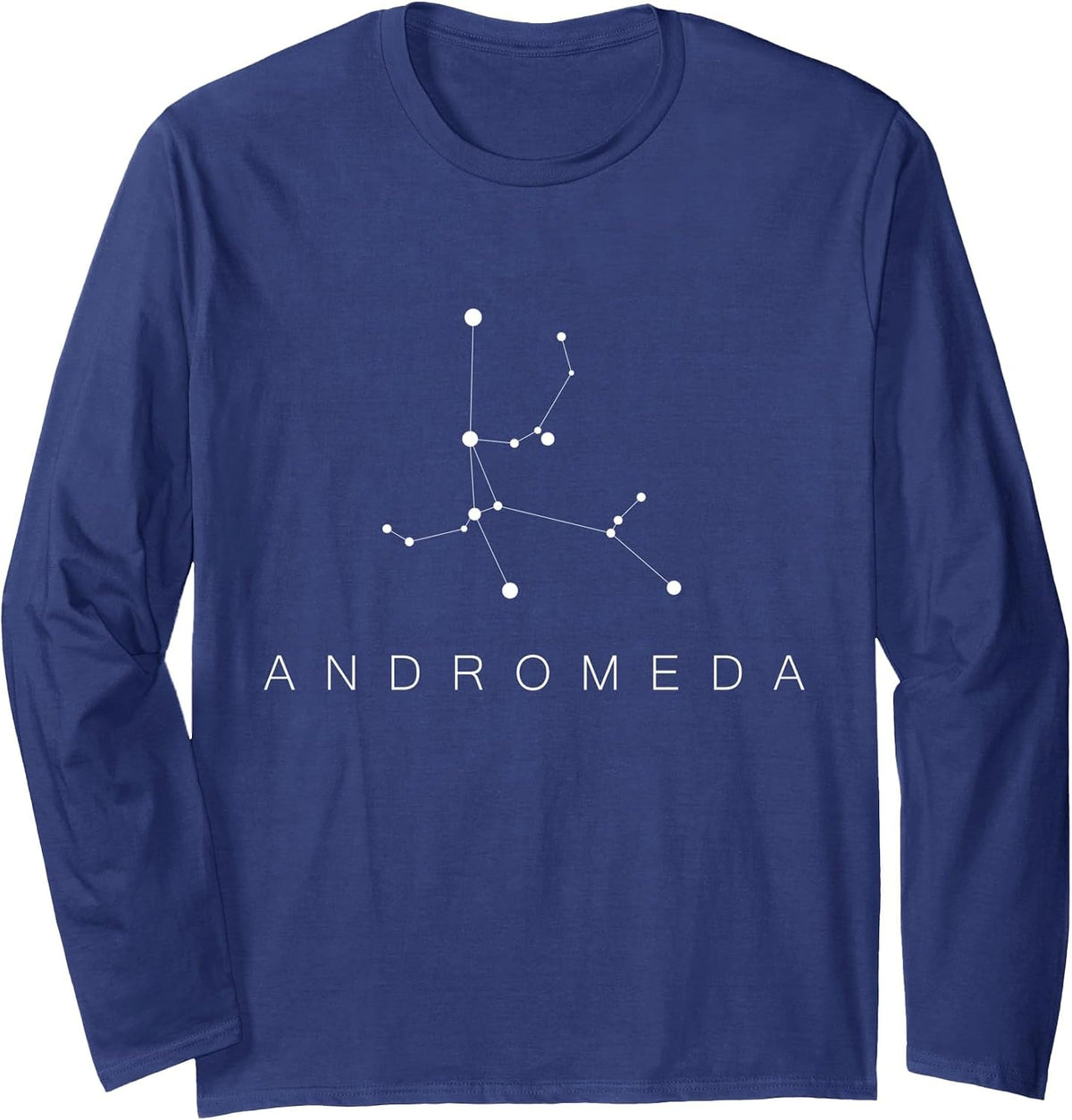 Andromeda Constellation Astronomy Astronomer Astrophysics Long Sleeve T-Shirt - Adult Unisex Navy Blue