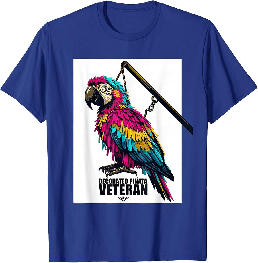 Decorated Piñata Veteran Funny Cinco De Mayo Party Costume T-Shirt - Royal Blue