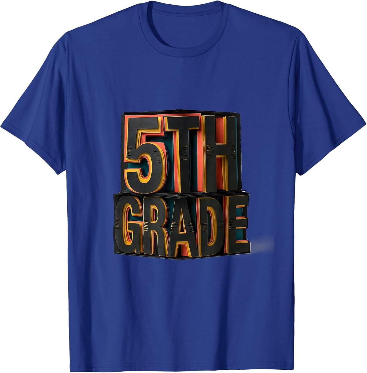 Groovy 5th Grade Back To School First Day of Fifth Grade T-Shirt - Royal Blue