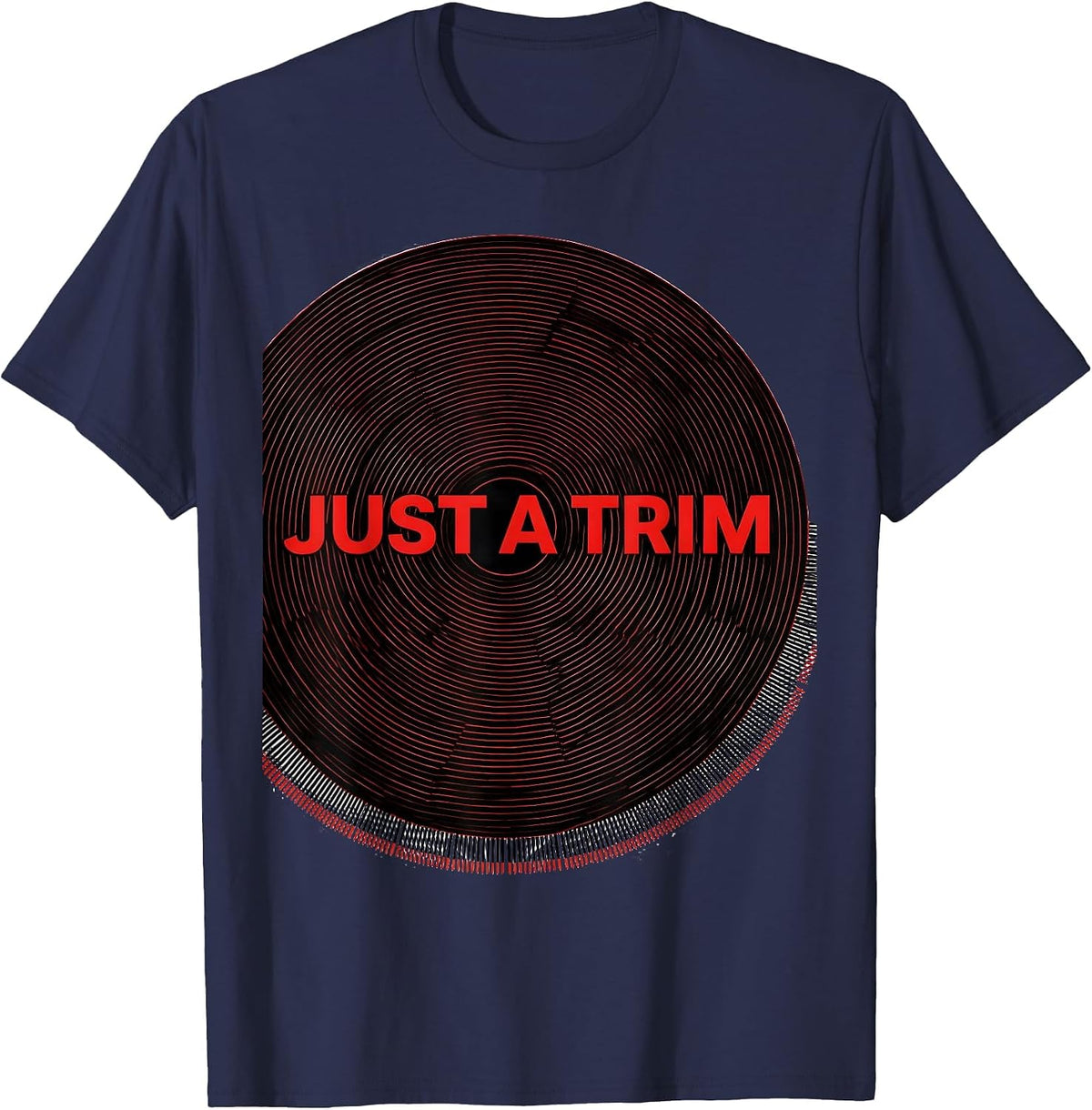 Men's Just A Trim Funny Hairdresser Barber Gift Christmas T-Shirt - Navy Blue