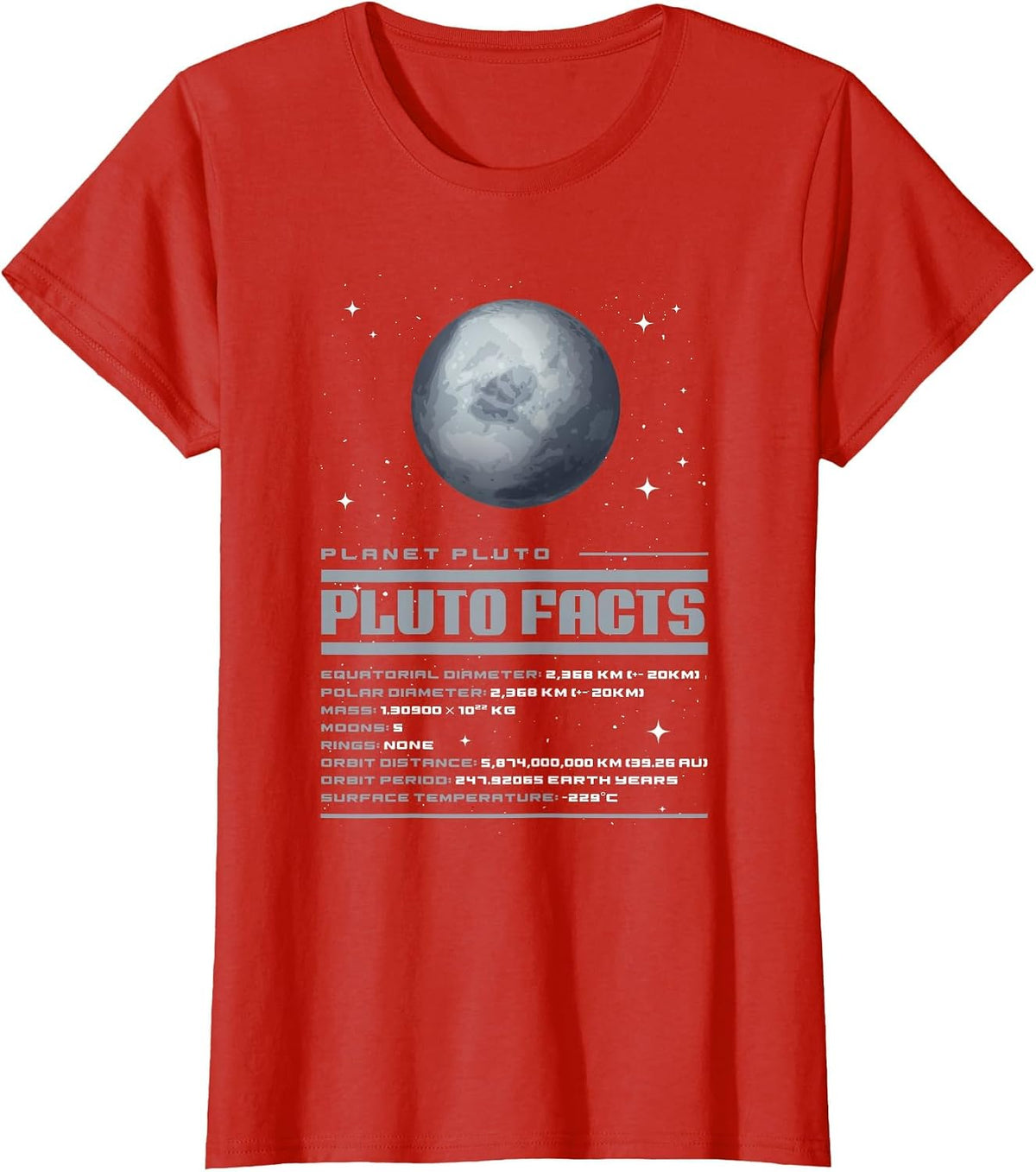 Facts About Pluto T-Shirt - Red