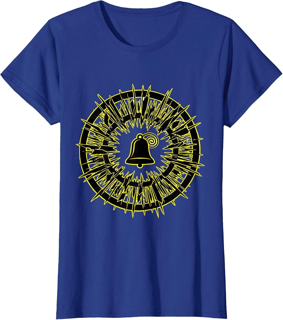 Women's Stencil Badge School Counselor Mental Health Humor T-Shirt - Royal Blue