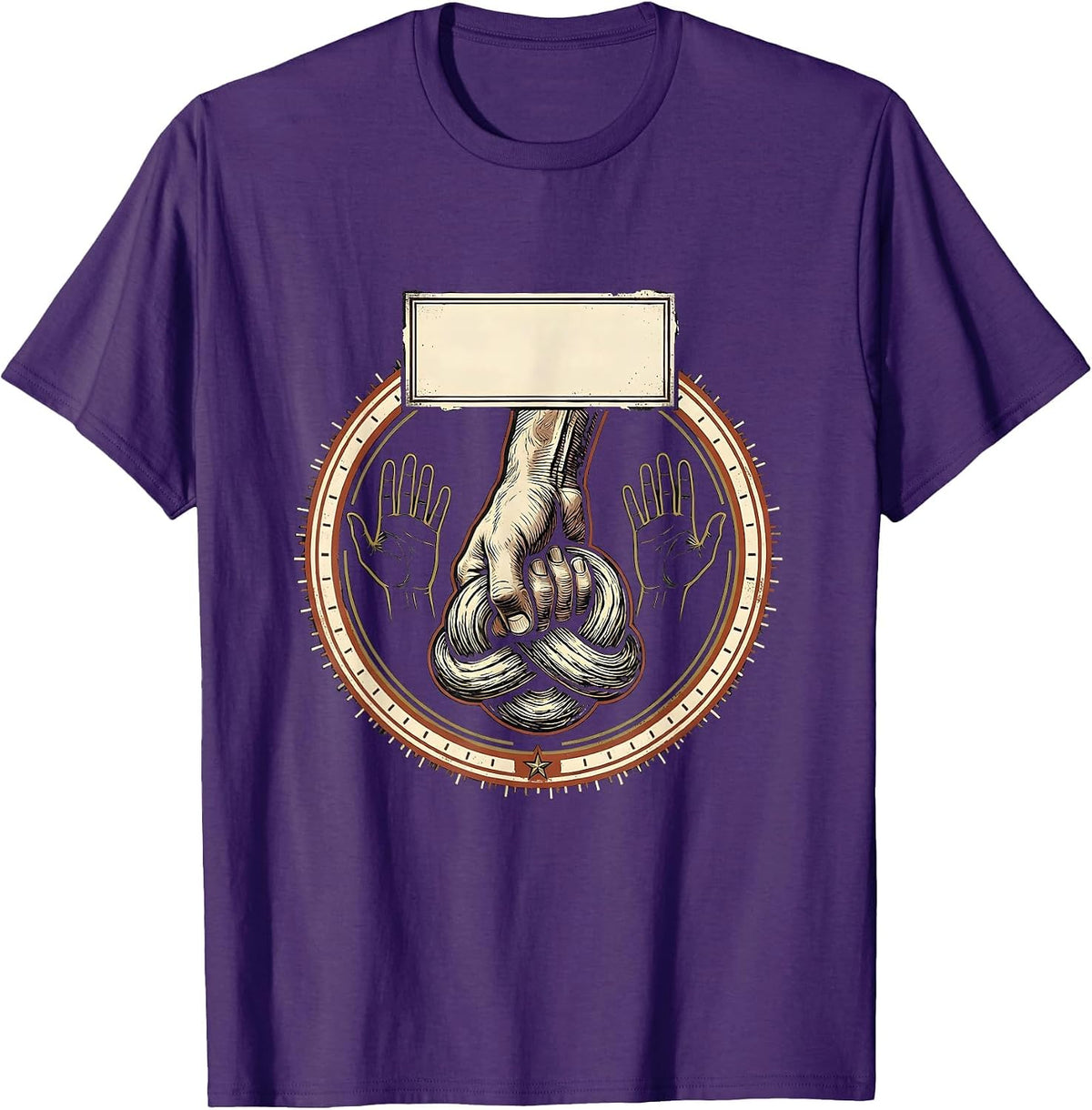 Men's Seal Knot Massage Therapist Occupational Humor Gift T-Shirt - Purple