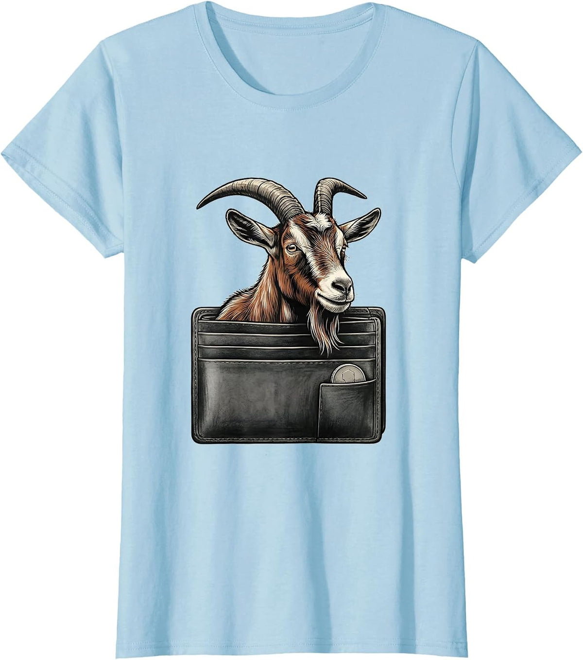 Women's Goat Lover Farm Humor Funny Animal Owner Gift T-Shirt - Baby Blue