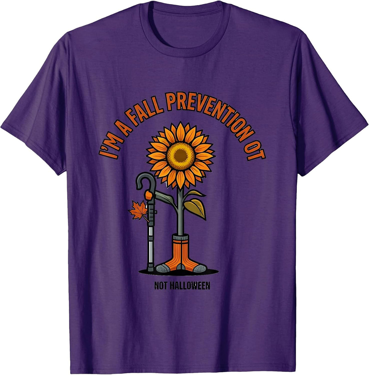 Men's I’m a Fall Prevention OT Not Halloween Occupational T-Shirt - Purple