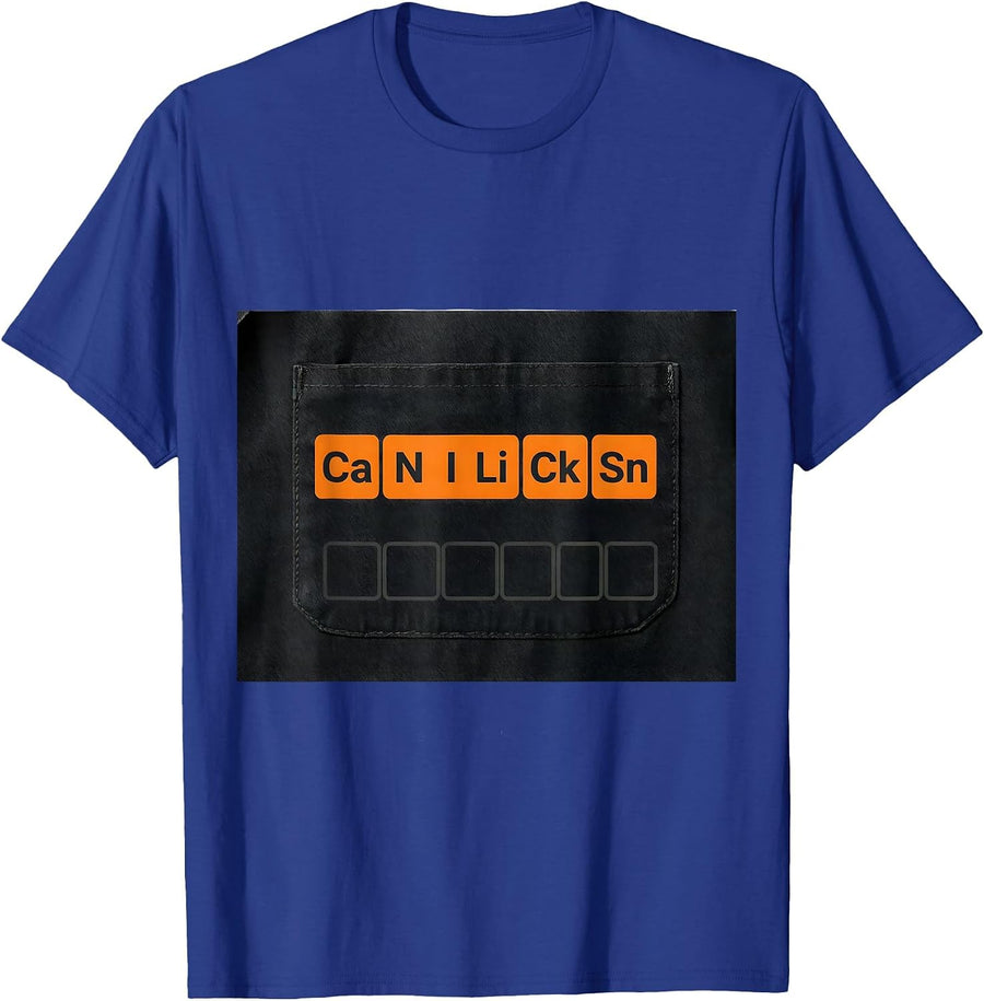 Can I Lick Tin Funny Periodic Table Science Teacher Humor T-Shirt - Royal Blue