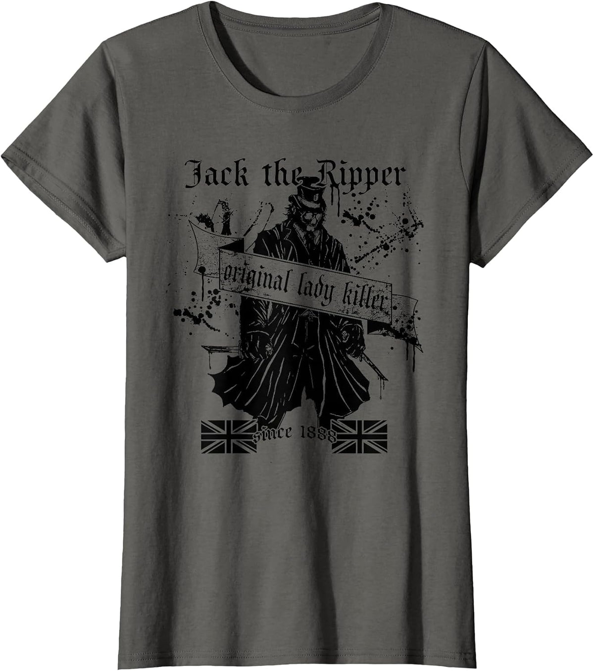 Jack The Ripper Original Lady Killer Classic True Crime T-Shirt - Asphalt Grey