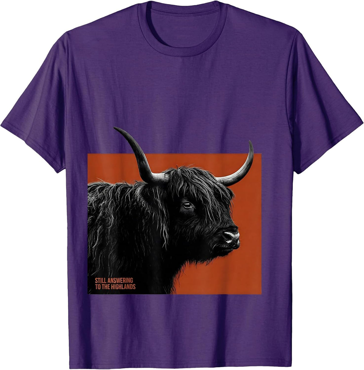 Still Answering To The Highlands Cute Highland Cow Scottish T-Shirt - Purple