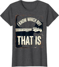Women's I Know Which Riff That Is Funny Heavy Metal Metalhead Rock T-Shirt - Dark Heather Grey
