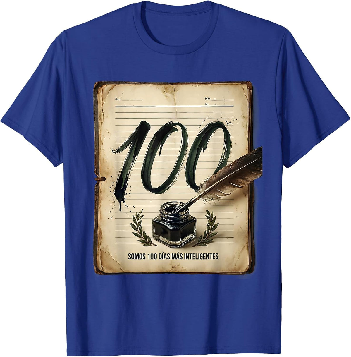 Somos 100 Días Más Inteligentes Vintage Spanish Teacher T-Shirt - Royal Blue
