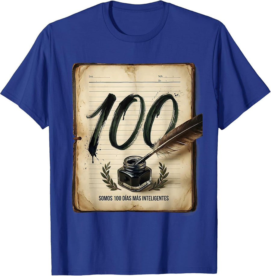 Somos 100 Días Más Inteligentes Vintage Spanish Teacher T-Shirt - Royal Blue