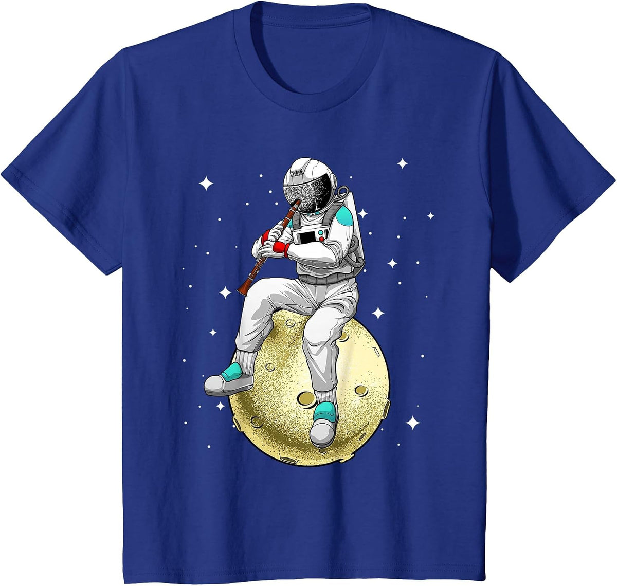 Clarinet Art for Men Women Marching Band Clarinet Player T-Shirt - Royal Blue