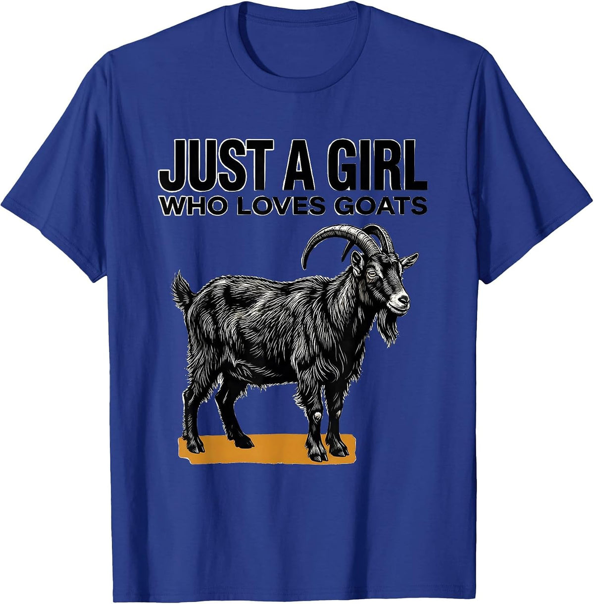 Just A Girl Who Loves Goats Cute Animal Lover Gift T-Shirt - Royal Blue