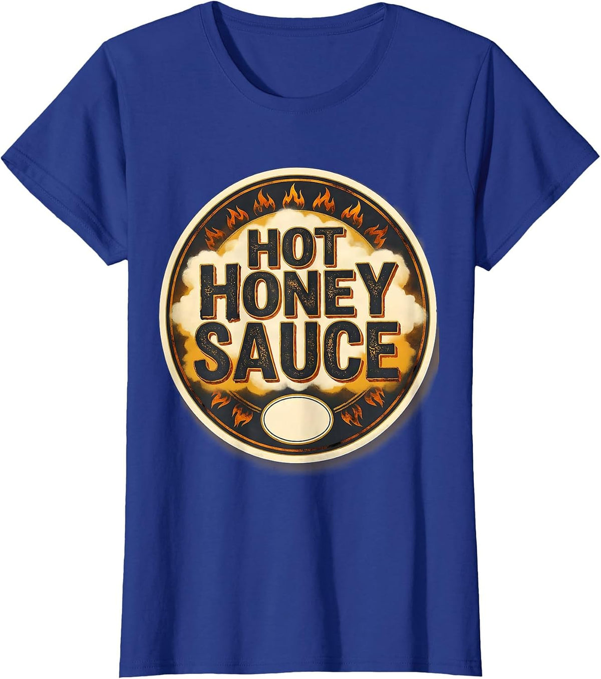 Women's Hot Honey Sauce Halloween Condiment Group Costume Humor T-Shirt - Royal Blue