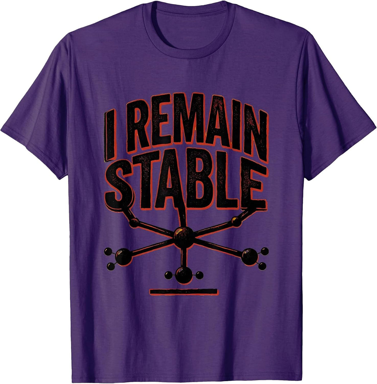 I Remain Stable Funny Chemistry Science Nerd Pun T-Shirt - Purple