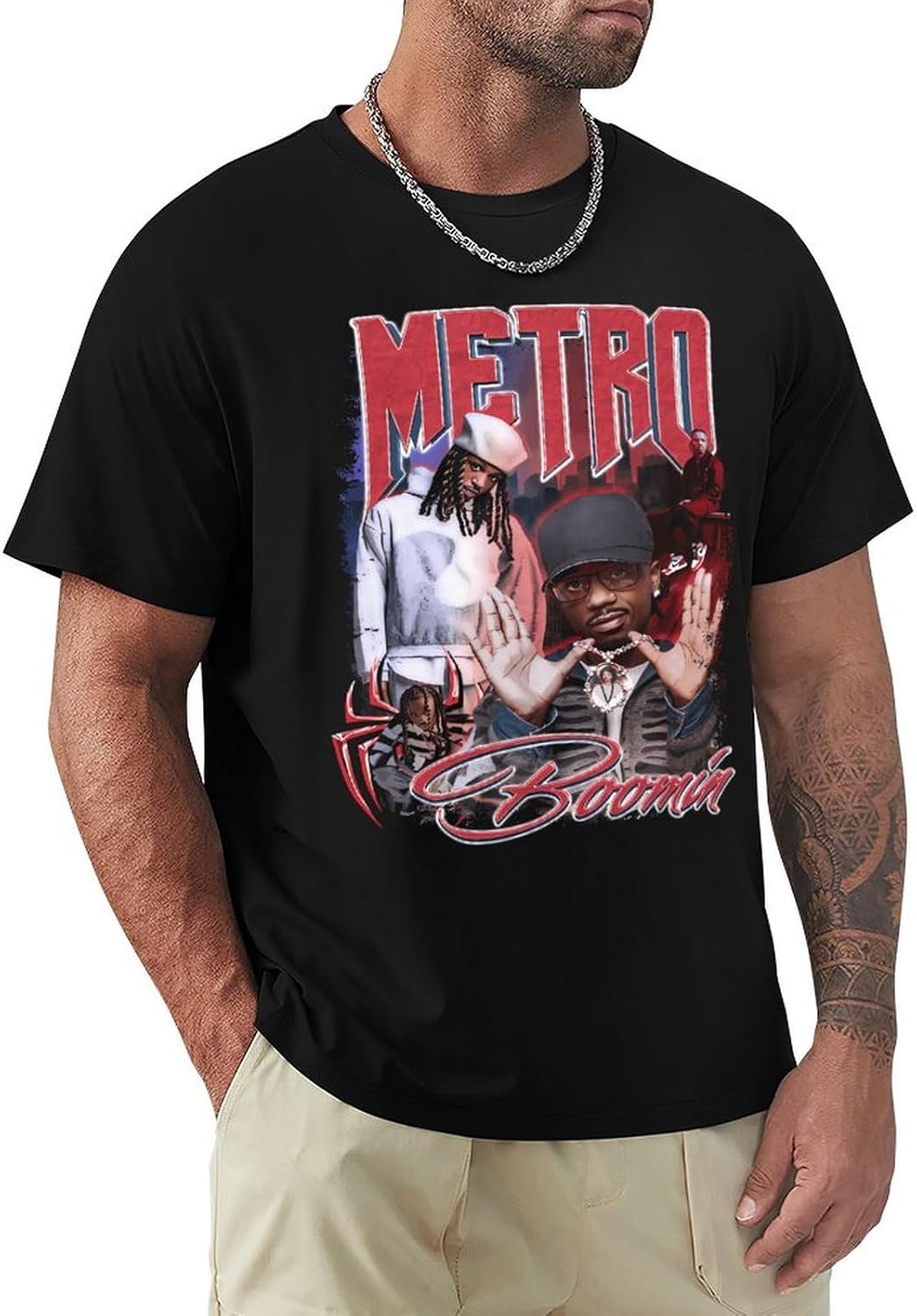 Mens Casual T-Shirts Short Sleeve Unisex Teens Cotton Shirts - Black-style-2