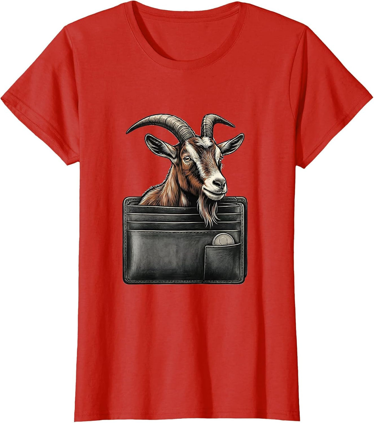 Women's Goat Lover Farm Humor Funny Animal Owner Gift T-Shirt - Red