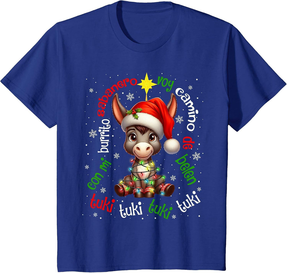 Tuki Tuki Donkey Mi Burrito Sabanero Mexican Mexico Xmas T-Shirt - Royal Blue