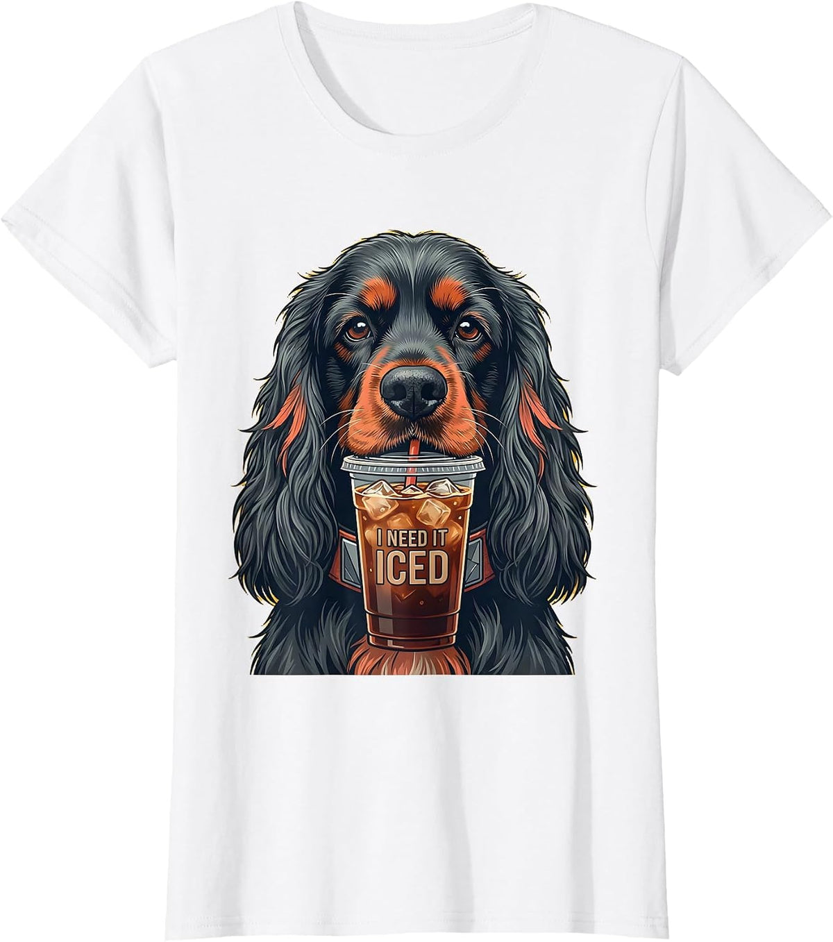 I Need It Iced Funny Cocker Spaniel Dog Meme Humor T-Shirt - White